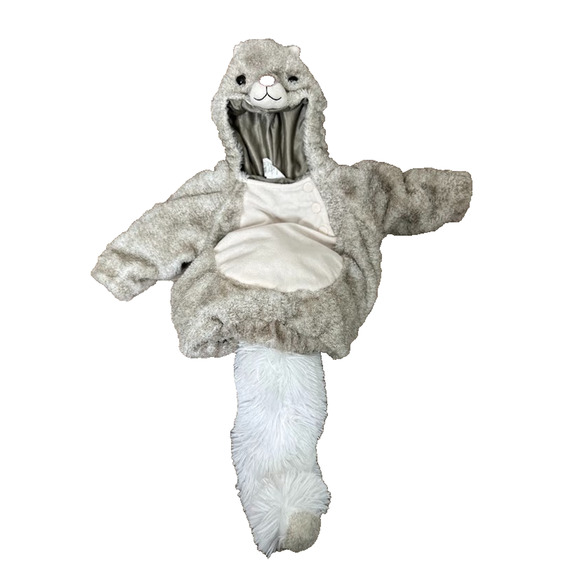 Plush Squirrel Baby Hooded Pullover Halloween Costume 0-6 Months Target Soft - Picture 2 of 7